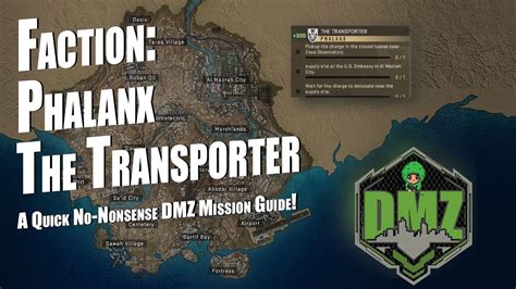 phalanx missions dmz|The Transporter (Phalanx) GUIDE 